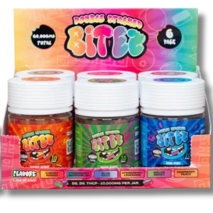 double stacked bitez gummies 10,000mg jarz delta 8 + delta 9 + thcp variety 6 pack