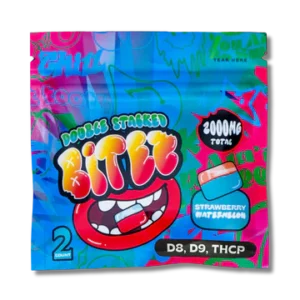 bitez delta 8 + delta 9 + thcp 2000mg gummies strawberry watermelon