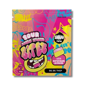 bitez d8 + d9 + thcp 2000mg gummies sour watermelon lemonade