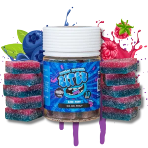bitez gummies 10,000mg jarz delta 8 + delta 9 + thcp blue razz